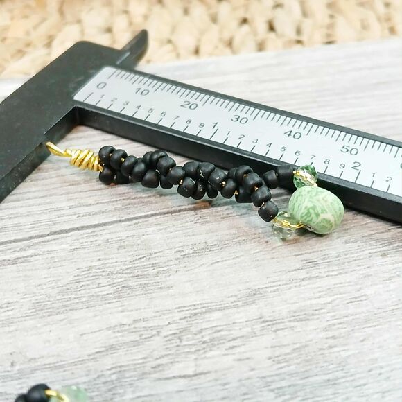 12 Piece Beaded Charm Dangles, Jewelry Making Supplies, 2" - Picture 6 of 6